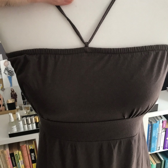 New Theory Tie-Neck Halter Style Jersey Dress - Picture 3 of 6